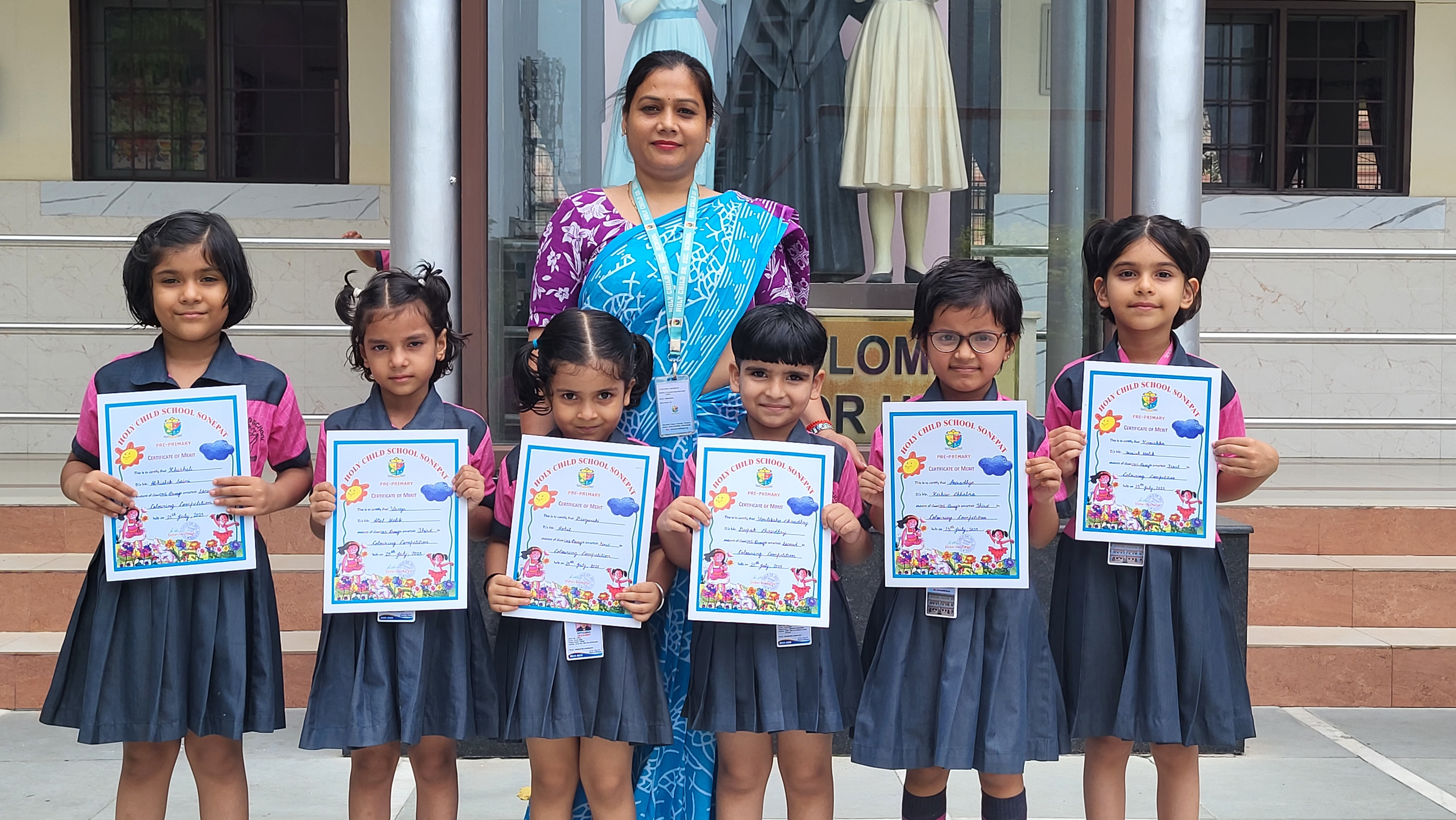 COLORING COMPETITION WINNERS LKG AND UKG JULY 2025
