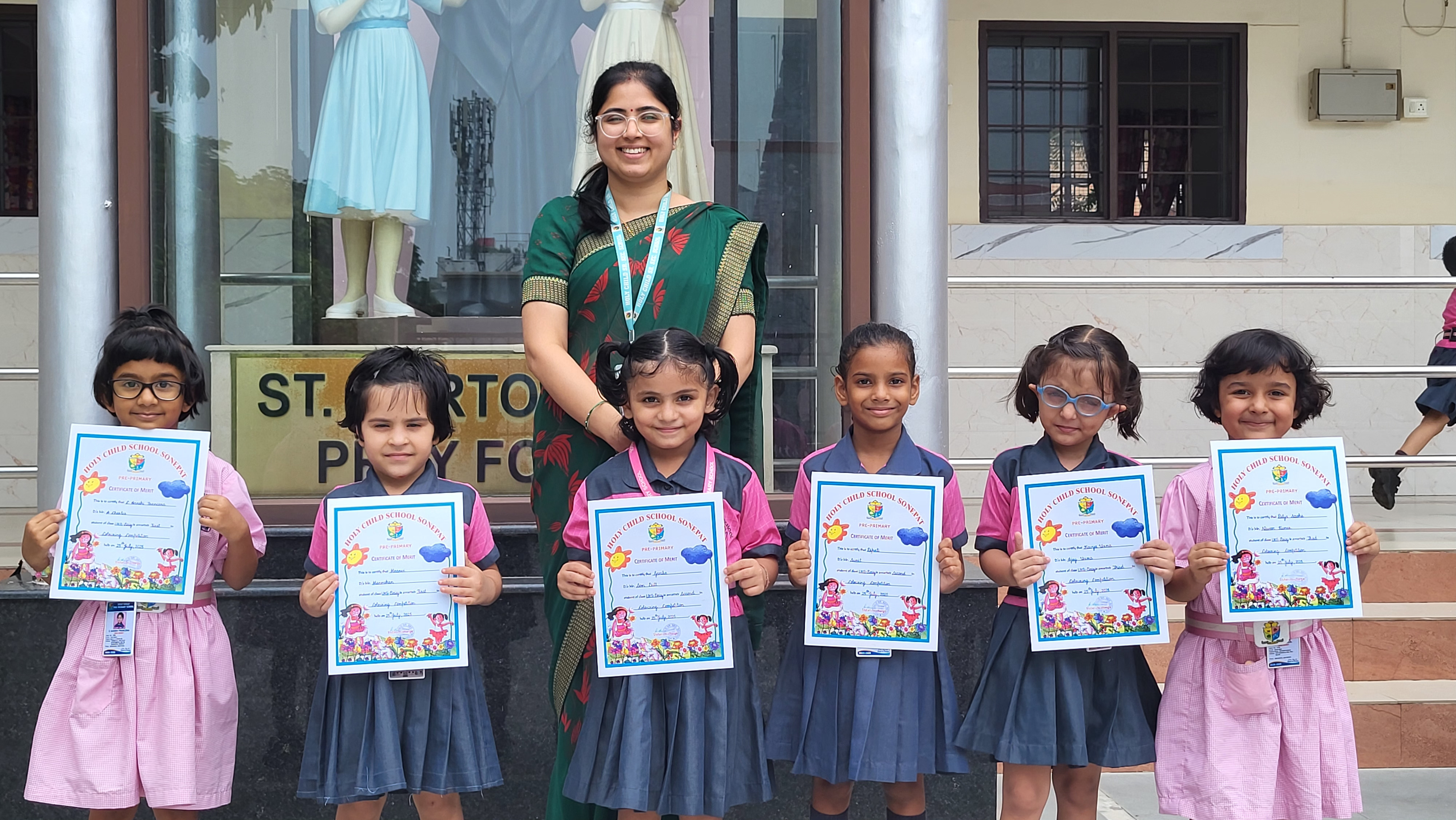 COLORING COMPETITION WINNERS LKG AND UKG JULY 2025