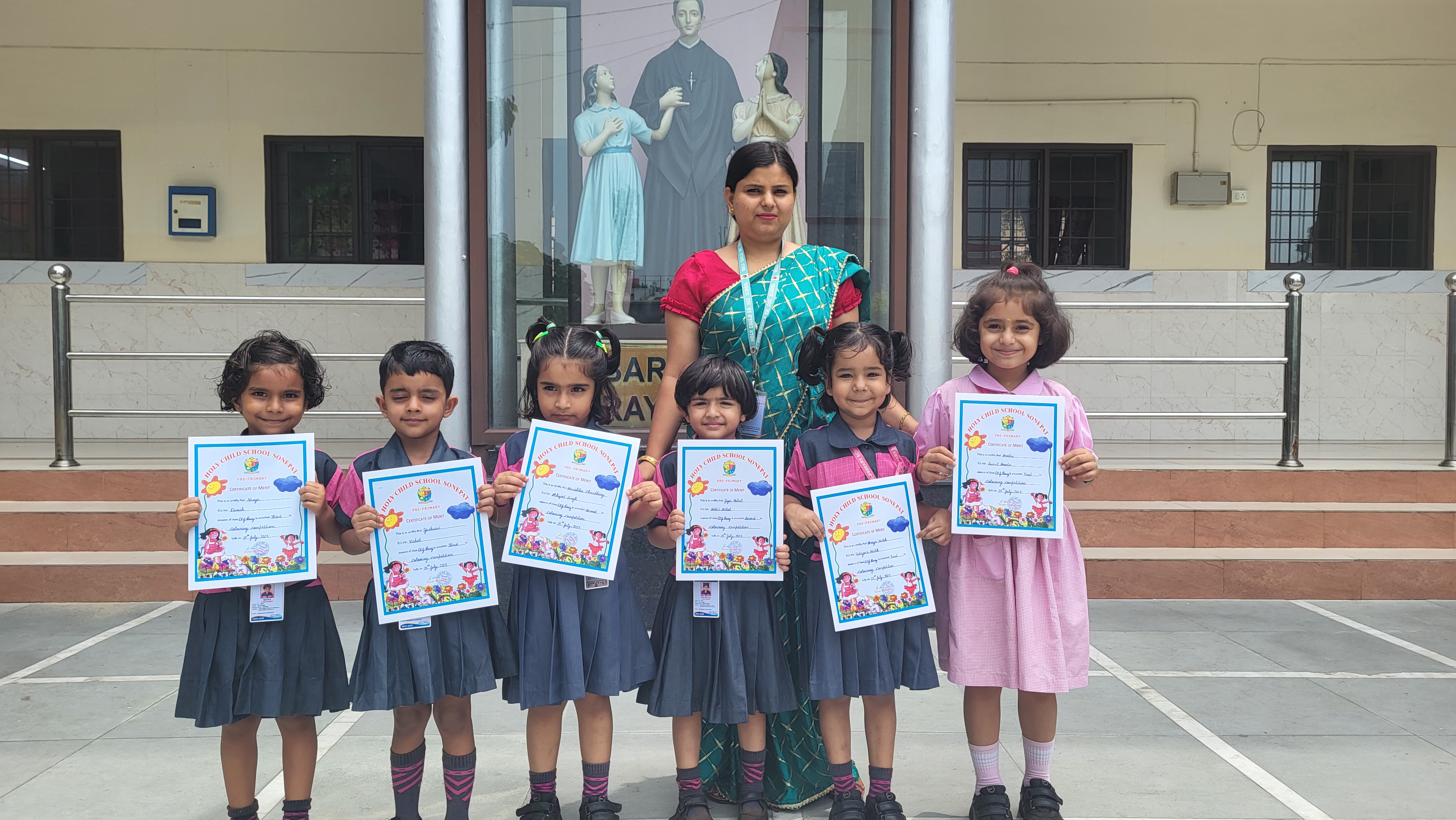 COLORING COMPETITION WINNERS LKG AND UKG JULY 2025