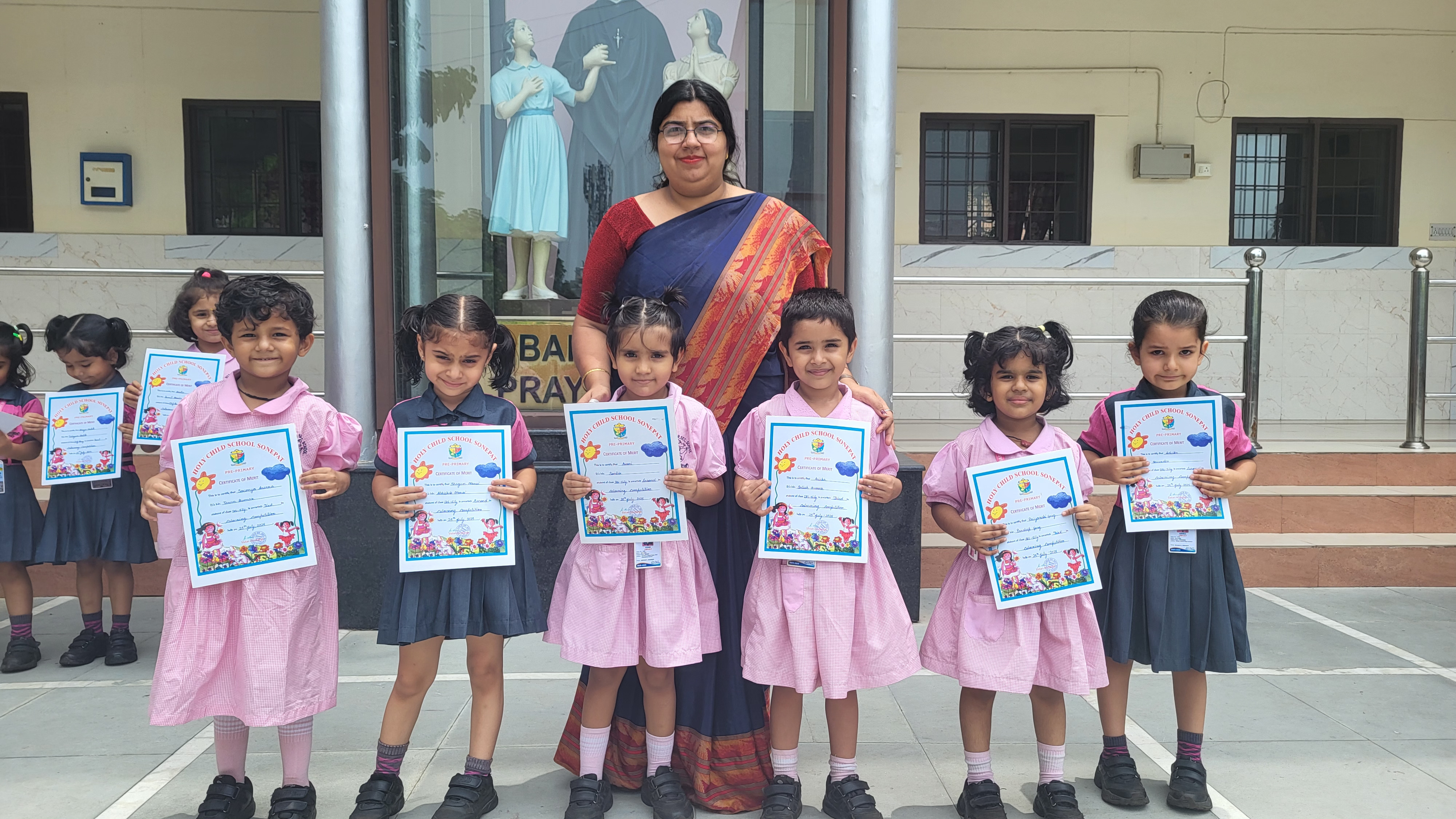 COLORING COMPETITION WINNERS LKG AND UKG JULY 2025